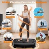Vibration Plate Exercise Machine, EvoSpark Dual Motor Vibration Plate for Lymphatic Drainage & Speaker with Music, Magnetic Massage, Resistance Bands,450 Lbs Capacity, Full Body Workout(Black)