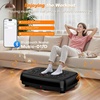 Vibration Plate Exercise Machine, EvoSpark Dual Motor Vibration Plate for Lymphatic Drainage & Speaker with Music, Magnetic Massage, Resistance Bands,450 Lbs Capacity, Full Body Workout(Black)