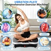 Vibration Plate Exercise Machine, Whole Body Vibration Platform(Black and White)
