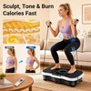 Vibration Plate Exercise Machine, Whole Body Vibration Platform(Bright Black and White)