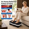 Vibration Plate Exercise Machine, Whole Body Vibration Platform(Bright Black and White)