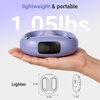 Vibration Plate with Extended Battery, Portable Cordless Massager for Weight Loss & Lymphatic Drainage, Full Body Fascia Ring with Belt – Gift for Women(Purple)