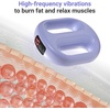 Vibration Plate with Extended Battery, Portable Cordless Massager for Weight Loss & Lymphatic Drainage, Full Body Fascia Ring with Belt – Gift for Women(Purple)