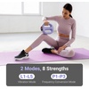 Vibration Plate with Extended Battery, Portable Cordless Massager for Weight Loss & Lymphatic Drainage, Full Body Fascia Ring with Belt – Gift for Women(Purple)