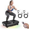 OLIXIS Vibration Plate Exercise Machine with 9 Auto Modes, Full Body Workout Vibrating Platform with LED Touch Screen & Pull Ropes for Weight Loss, Home Gym Fitness Equipment for Women Men(Jet Black)