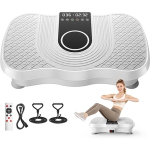 Vibration Plate Exercise Machine 450lbs Capacity Full Body Shaker Platform(White)