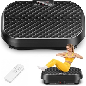 Vibration Plate Exercise Machine, Vibration Plate for Lymphatic Drainage, 99 Speeds & 9 Programs, 330 LBS Capacity, 200W Whole Body Workout Equipment for Home Gym Fitness(Black)