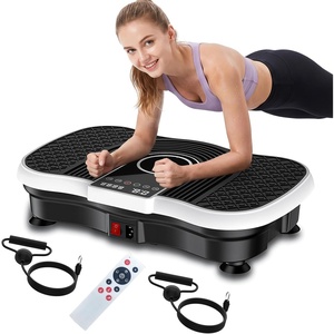 Vibration Plate Exercise Machine, Whole Body Vibration Platform(Bright Black and White)