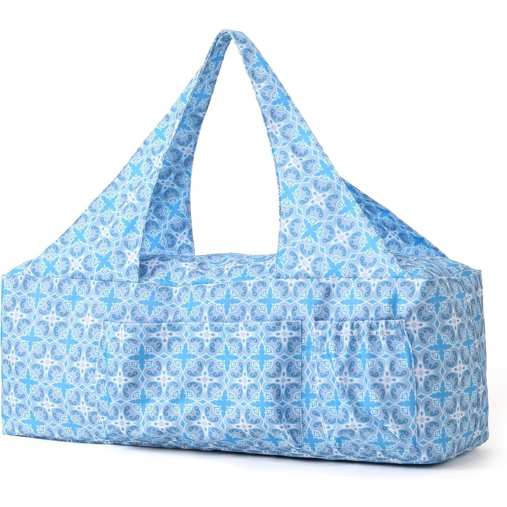 image:imageBOULDER BEE Yoga Mat Bag with Wet Pocket Large Yoga Mat Carrier Fits All Your Stuff Personalized Yoga Gifts Gym Tote Bag for WomenBlue