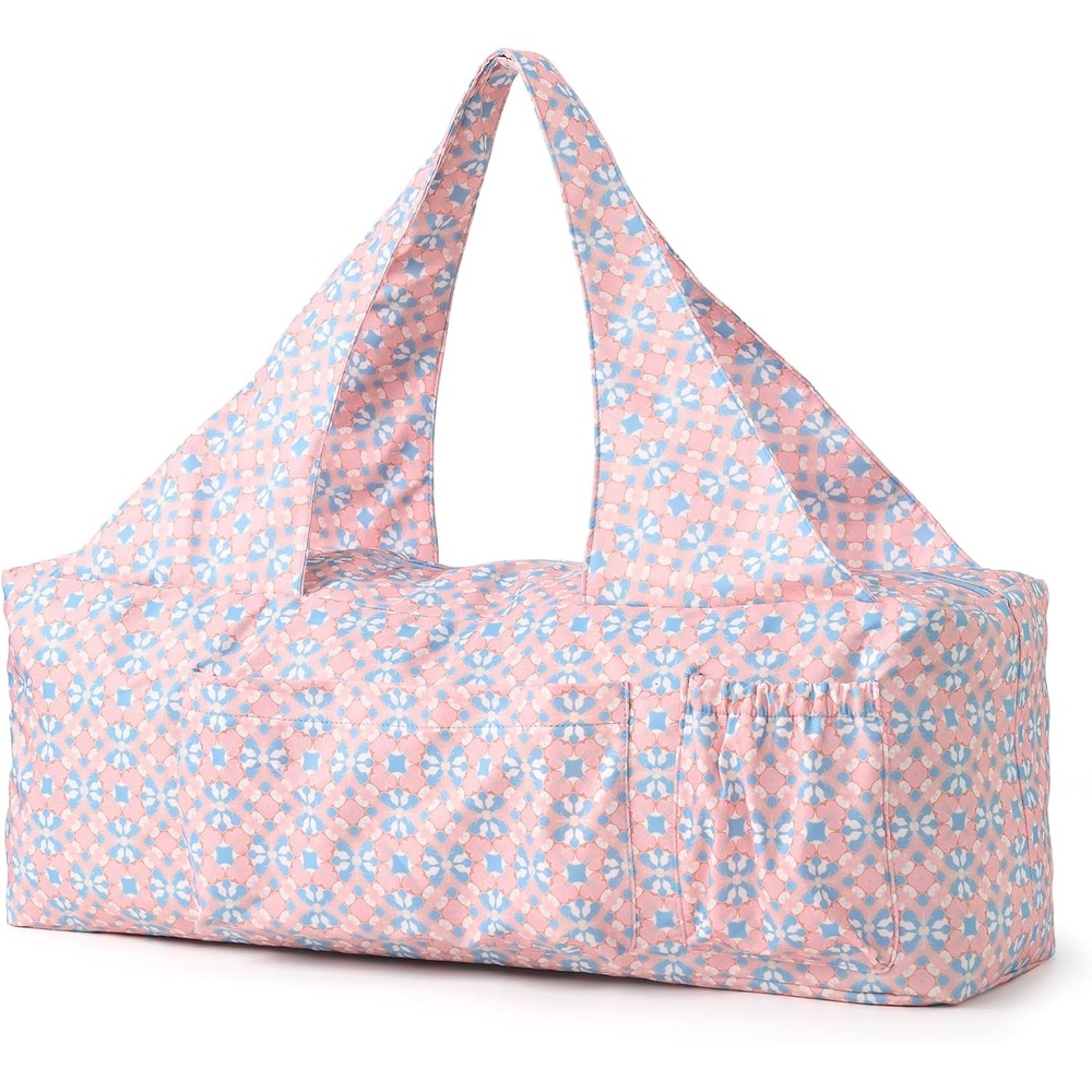 image:imageBOULDER BEE Yoga Mat Bag with Wet Pocket Large Yoga Mat Carrier Fits All Your Stuff Personalized Yoga Gifts Gym Tote Bag for WomenPink