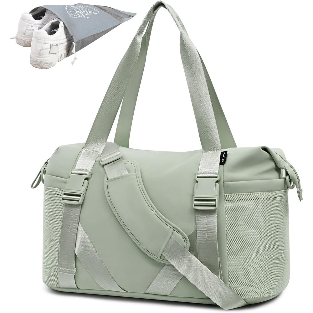 image:imageMAXTOP Womens Yoga Bag with Shoe PouchTravel Bag for Gym Workout DailyGreen