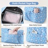 BOULDER BEE Yoga Mat Bag with Wet Pocket, Large Yoga Mat Carrier Fits All Your Stuff, Personalized Yoga Gifts, Gym Tote Bag for Women(Blue)