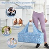 BOULDER BEE Yoga Mat Bag with Wet Pocket, Large Yoga Mat Carrier Fits All Your Stuff, Personalized Yoga Gifts, Gym Tote Bag for Women(Blue)