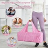 BOULDER BEE Yoga Mat Bag with Wet Pocket, Large Yoga Mat Carrier Fits All Your Stuff, Personalized Yoga Gifts, Gym Tote Bag for Women(Deep Pink)