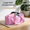 BOULDER BEE Yoga Mat Bag with Wet Pocket, Large Yoga Mat Carrier Fits All Your Stuff, Personalized Yoga Gifts, Gym Tote Bag for Women(Deep Pink)