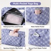 BOULDER BEE Yoga Mat Bag with Wet Pocket, Large Yoga Mat Carrier Fits All Your Stuff, Personalized Yoga Gifts, Gym Tote Bag for Women(Purple)