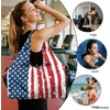 Gym Bag with Shoe Compartment for Women Men Large Capacity Yoga Mat Bag Fashion Workout Travel Yoga Mat Holder(American Flag)