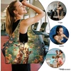 Gym Bag with Shoe Compartment for Women Men Large Capacity Yoga Mat Bag Fashion Workout Travel Yoga Mat Holder(Cute Giraffe)