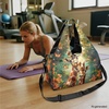 Gym Bag with Shoe Compartment for Women Men Large Capacity Yoga Mat Bag Fashion Workout Travel Yoga Mat Holder(Cute Giraffe)