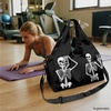Gym Bag with Shoe Compartment for Women Men Large Capacity Yoga Mat Bag Fashion Workout Travel Yoga Mat Holder(Funny Skeleton)