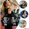 Gym Bag with Shoe Compartment for Women Men Large Capacity Yoga Mat Bag Fashion Workout Travel Yoga Mat Holder(Funny Skeleton)