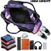 Gym Bag with Shoe Compartment for Women Men Large Capacity Yoga Mat Bag Fashion Workout Travel Yoga Mat Holder(Galaxy Butterfly)