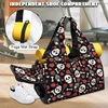 Gym Bag with Shoe Compartment for Women Men Large Capacity Yoga Mat Bag Fashion Workout Travel Yoga Mat Holder(Heart Skull)