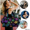 Gym Bag with Shoe Compartment for Women Men Large Capacity Yoga Mat Bag Fashion Workout Travel Yoga Mat Holder(Hemp Print)