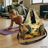 Gym Bag with Shoe Compartment for Women Men Large Capacity Yoga Mat Bag Fashion Workout Travel Yoga Mat Holder(Hummingbird Sunflower)