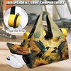 Gym Bag with Shoe Compartment for Women Men Large Capacity Yoga Mat Bag Fashion Workout Travel Yoga Mat Holder(Hummingbird Sunflower)