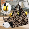 Gym Bag with Shoe Compartment for Women Men Large Capacity Yoga Mat Bag Fashion Workout Travel Yoga Mat Holder(Leopard Print)