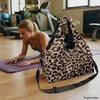 Gym Bag with Shoe Compartment for Women Men Large Capacity Yoga Mat Bag Fashion Workout Travel Yoga Mat Holder(Leopard Print)