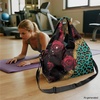 Gym Bag with Shoe Compartment for Women Men Large Capacity Yoga Mat Bag Fashion Workout Travel Yoga Mat Holder(Leopard-Print Rose)