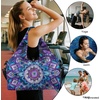 Gym Bag with Shoe Compartment for Women Men Large Capacity Yoga Mat Bag Fashion Workout Travel Yoga Mat Holder(Mandala Lotus)