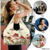 Gym Bag with Shoe Compartment for Women Men Large Capacity Yoga Mat Bag Fashion Workout Travel Yoga Mat Holder(Mushroom Print)