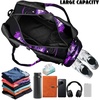 Gym Bag with Shoe Compartment for Women Men Large Capacity Yoga Mat Bag Fashion Workout Travel Yoga Mat Holder(Neon Butterfly)