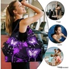 Gym Bag with Shoe Compartment for Women Men Large Capacity Yoga Mat Bag Fashion Workout Travel Yoga Mat Holder(Neon Butterfly)