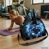 Gym Bag with Shoe Compartment for Women Men Large Capacity Yoga Mat Bag Fashion Workout Travel Yoga Mat Holder(Neon Dolphin)