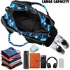 Gym Bag with Shoe Compartment for Women Men Large Capacity Yoga Mat Bag Fashion Workout Travel Yoga Mat Holder(Neon Dolphin)