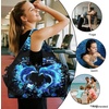 Gym Bag with Shoe Compartment for Women Men Large Capacity Yoga Mat Bag Fashion Workout Travel Yoga Mat Holder(Neon Dolphin)