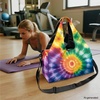 Gym Bag with Shoe Compartment for Women Men Large Capacity Yoga Mat Bag Fashion Workout Travel Yoga Mat Holder(Tie-Dye Print)