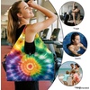 Gym Bag with Shoe Compartment for Women Men Large Capacity Yoga Mat Bag Fashion Workout Travel Yoga Mat Holder(Tie-Dye Print)