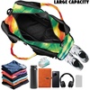 Gym Bag with Shoe Compartment for Women Men Large Capacity Yoga Mat Bag Fashion Workout Travel Yoga Mat Holder(Tie-Dye Print)