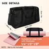 Yoga Mat Bag, Gym Workout Bag with Water Bottle Pocket, Pilates Bag for Women with Wet & Dry Pocket, Yoga Bags and Carriers Fits All Your Stuff, Yoga Tote Bag for Sports Travel Office(black)