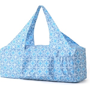 BOULDER BEE Yoga Mat Bag with Wet Pocket, Large Yoga Mat Carrier Fits All Your Stuff, Personalized Yoga Gifts, Gym Tote Bag for Women(Blue)