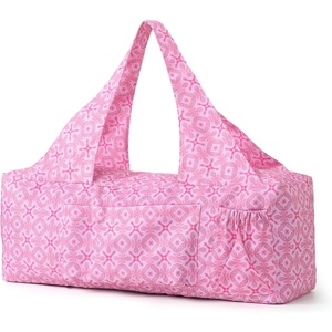 BOULDER BEE Yoga Mat Bag with Wet Pocket, Large Yoga Mat Carrier Fits All Your Stuff, Personalized Yoga Gifts, Gym Tote Bag for Women(Deep Pink)