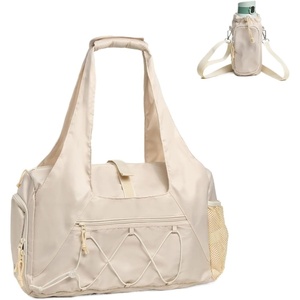 Yoga Mat Bag Gym Fitness Handbags For Women Men Training Sports Duffle for Yoga Mat(Beige)