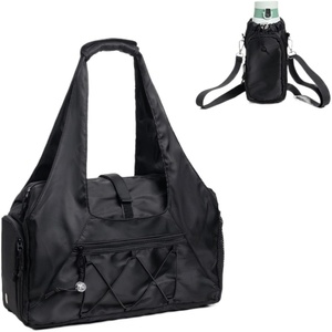 Yoga Mat Bag Gym Fitness Handbags For Women Men Training Sports Duffle for Yoga Mat(Black)