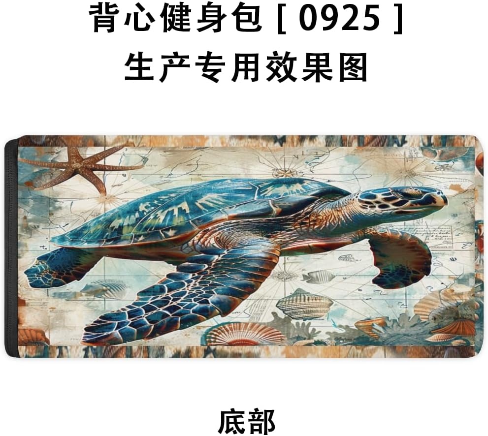 image:imageVintage Sea Turtle Shells Yoga Gym Bag for Women Men with Shoe Compartment Yoga Mat Bag Large Duffel Bag Sport Tote for Travel Pilates Workout Beach Office