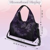 Boho Flowers Yoga Gym Bag for Women Men with Shoe Compartment Yoga Mat Bag Large Duffel Bag Sport Tote for Travel Pilates Workout Beach Office